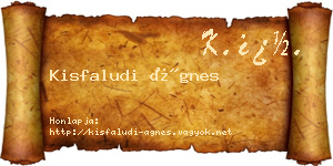 Kisfaludi Ágnes névjegykártya